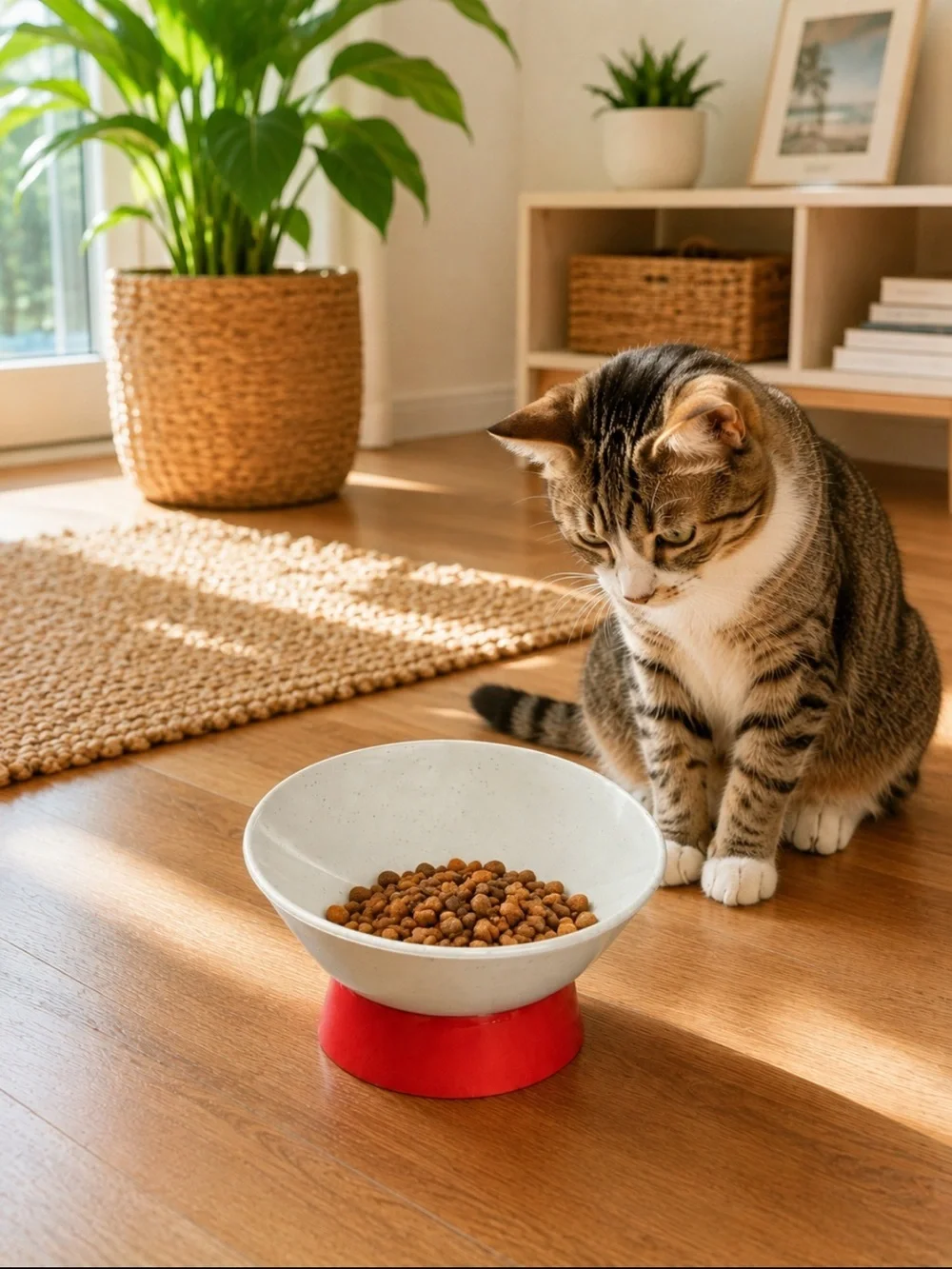 Cat Person Purple and Blue Pet Bowl